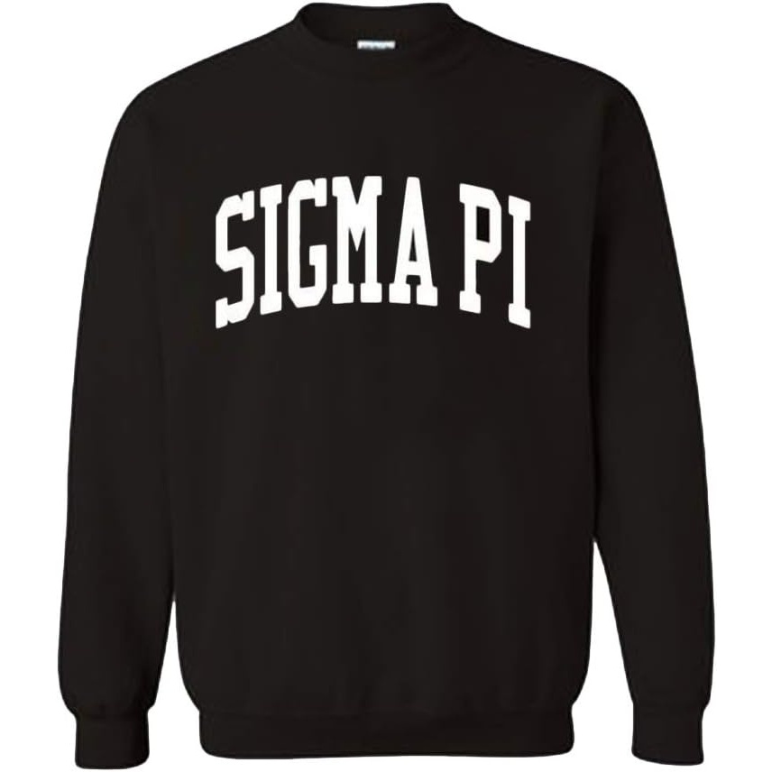 image:imageGreekgear Mens Sigma Pi Nickname Arched Crewneck Sweatshirt BlackBlack