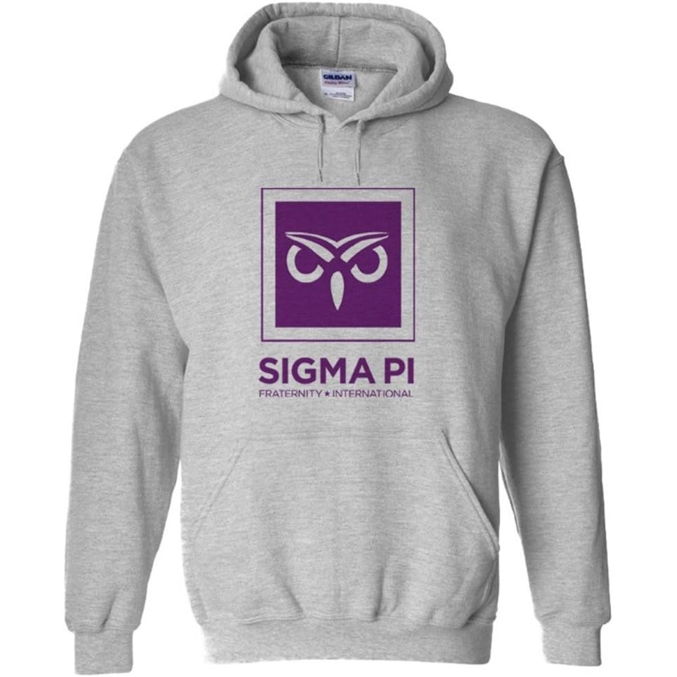 image:imageGreekgear Sigma Pi Logo Hooded SweatshirtSports Grey