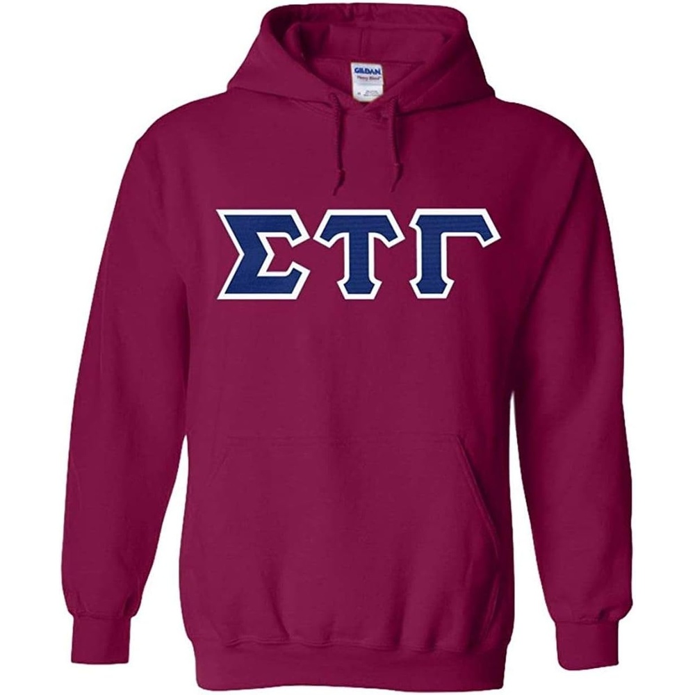 image:imageGreekgear Sigma Tau Gamma Lettered Hooded SweatshirtMagenta Pink