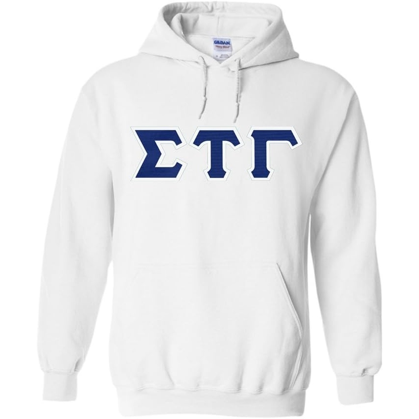 image:imageGreekgear Sigma Tau Gamma Lettered Hooded SweatshirtWhite