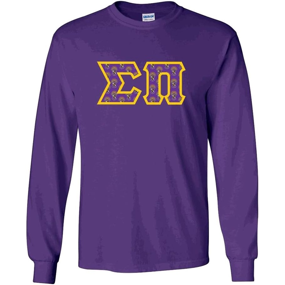 image:imageSigma PI Fraternity Crest Twill Letter Longsleeve TeePurple
