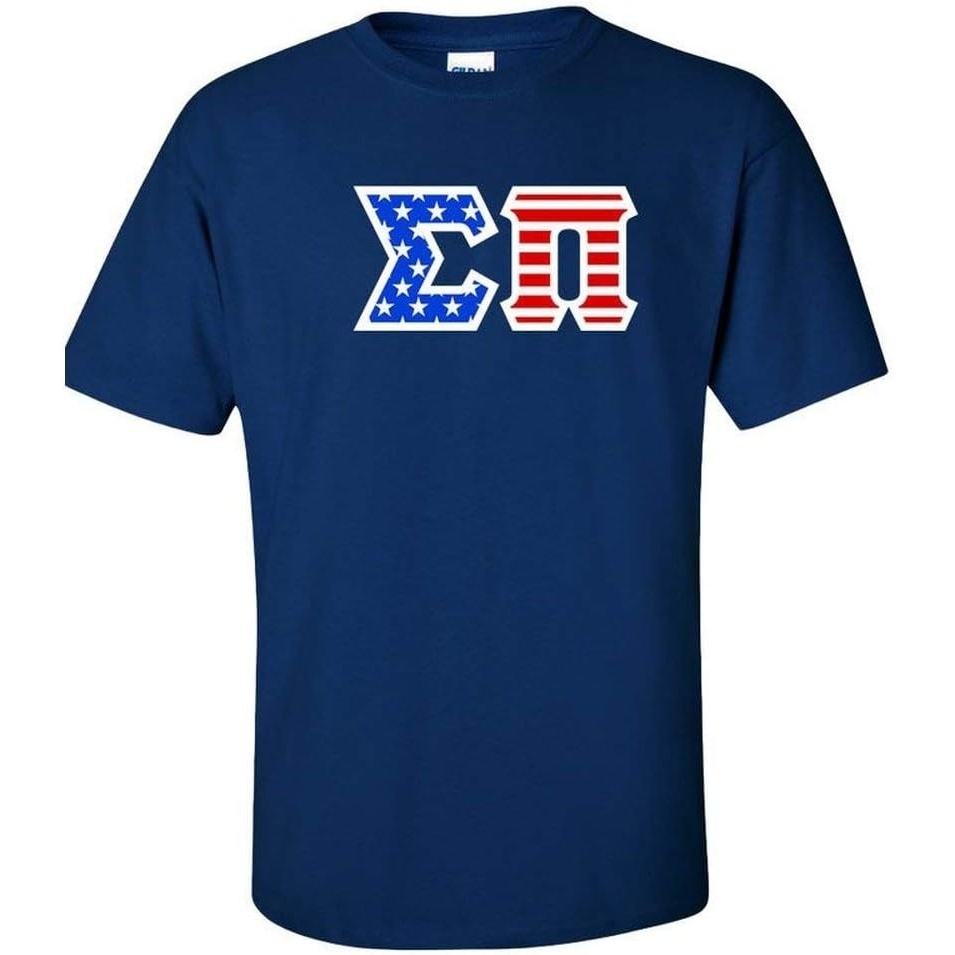 image:imageSigma PI Greek Letter American Flag TeeRoyal Blue