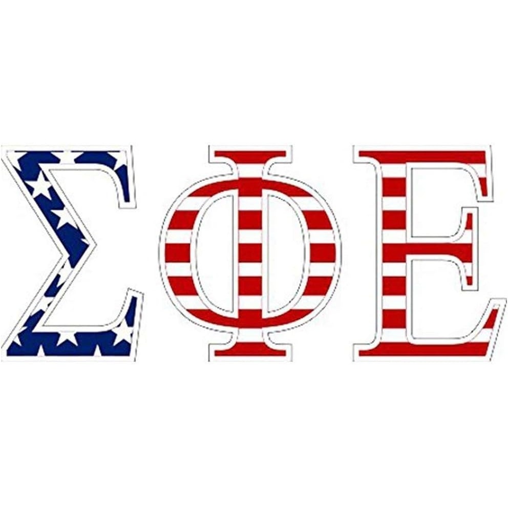 image:imageSigma Phi Epsilon SigEp American Flag Greek Letter Sticker25 Tall