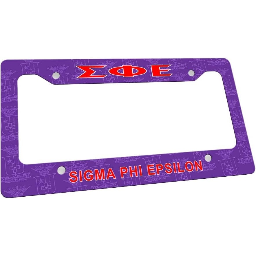 image:imageSigma Phi Epsilon SigEp Custom License Plate Frame Purple