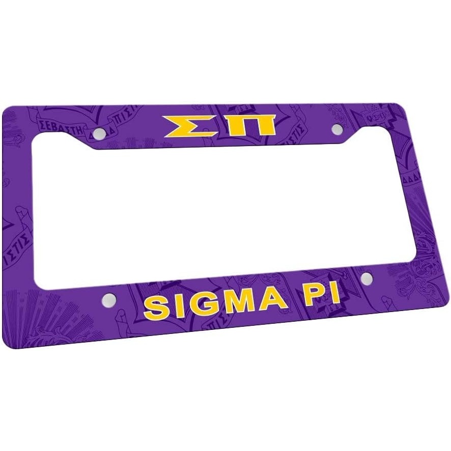 image:imageSigma Pi Custom License Plate Frame Purple