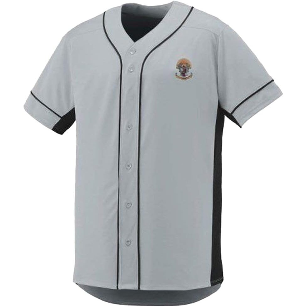 image:imageSigma Pi Fraternity Crest Slugger Baseball JerseySilverBlack