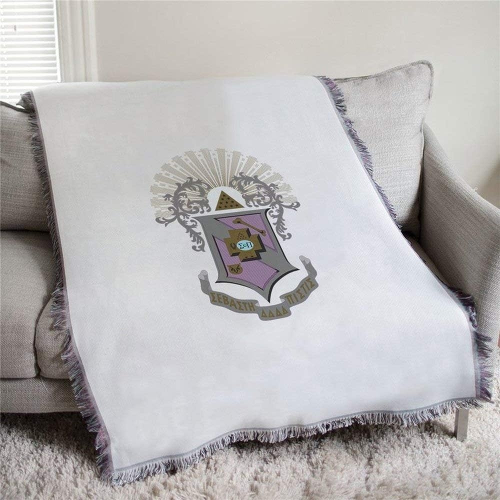 image:imageSigma Pi Full Color Crest Afghan Blanket Throw