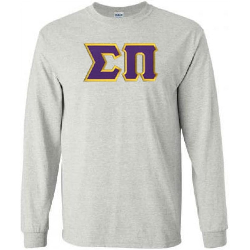 image:imageSigma Pi Lettered Long SleeveLight Grey