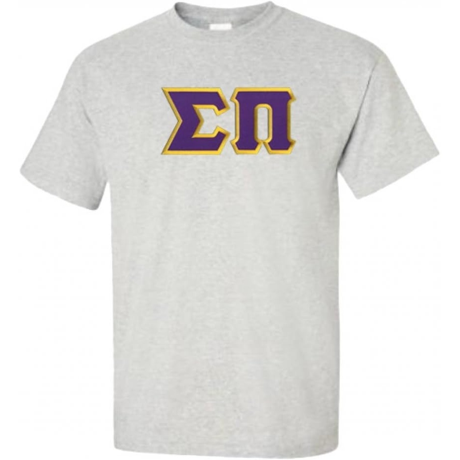 image:imageSigma Pi Lettered TShirtSport Grey