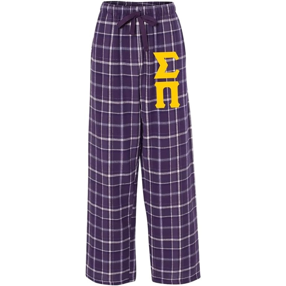 image:imageSigma Pi Pajamas Flannel PantPurpleWhite