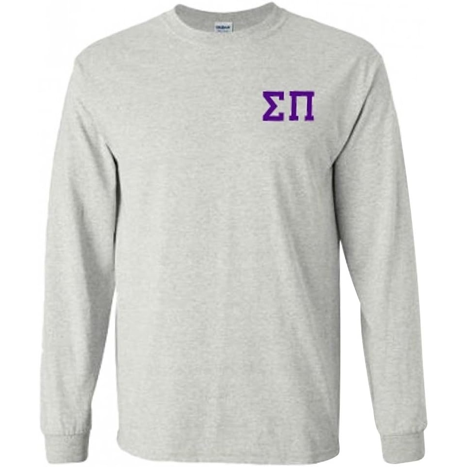 image:imageSigma Pi World Famous Crest Long Sleeve TShirtLight Grey