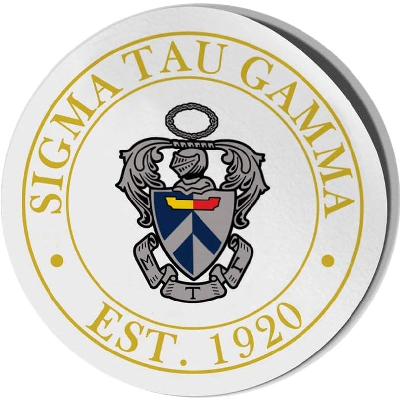 image:imageSigma Tau Gamma Circle Crest Shield Decal