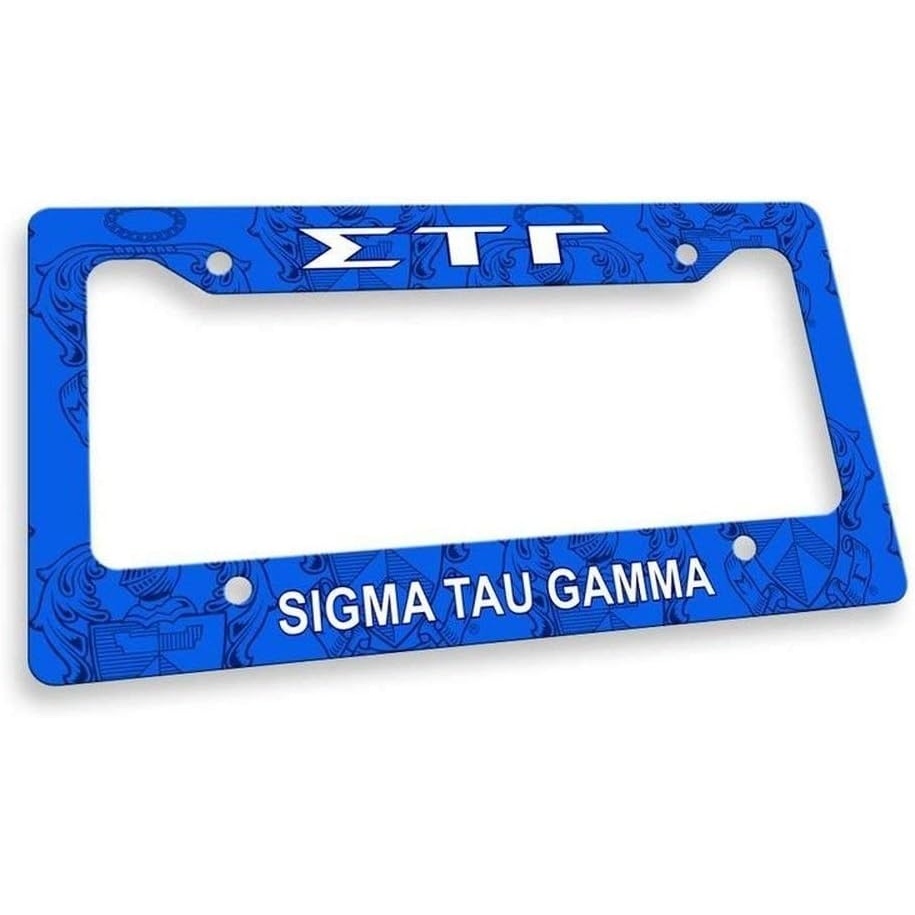 image:imageSigma Tau Gamma Custom License Plate Frame Royal Blue
