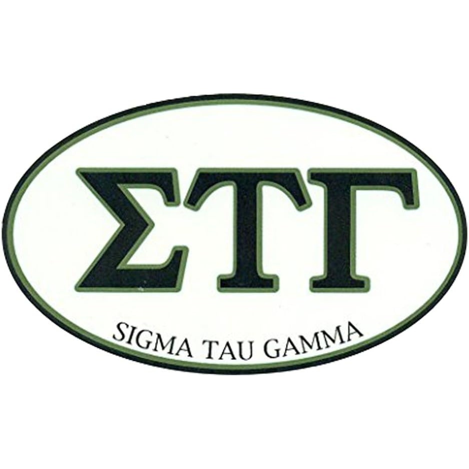 image:imageSigma Tau Gamma Euro Decal Oval Sticker