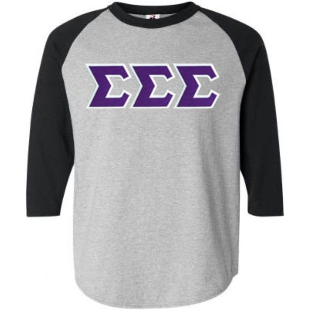 image:imageSigma Tau Gamma Lettered Ringer ShirtAthletic HeatherNavy Blue