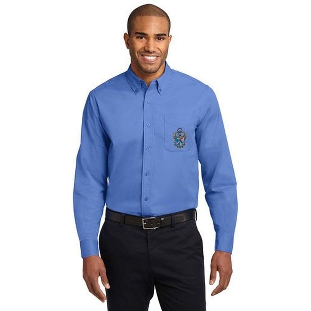 image:imageSigma Tau Gamma Long Sleeve OxfordLight BlueLight Stone