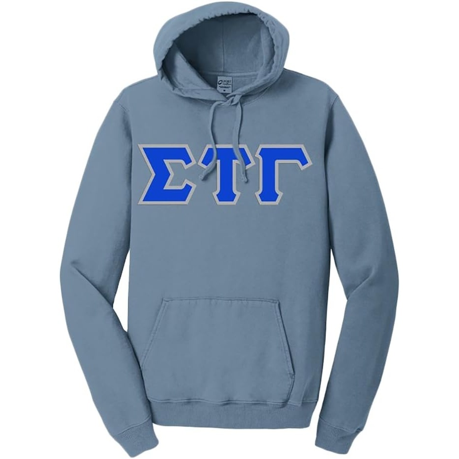 image:imageSigma Tau Gamma PigmentDyed Lettered Hooded SweatshirtMist
