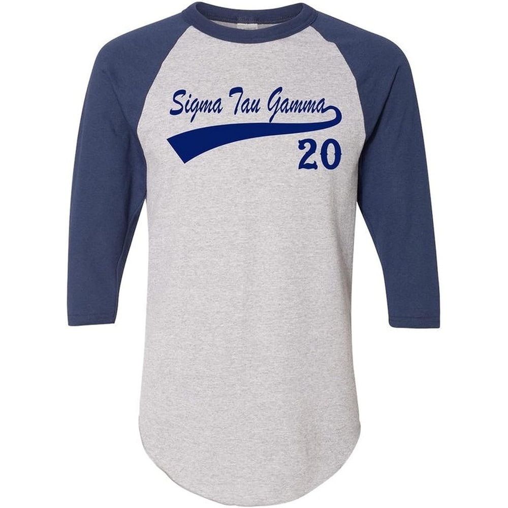 image:imageSigma Tau Gamma Tail Year RaglanGrey WNavy Blue