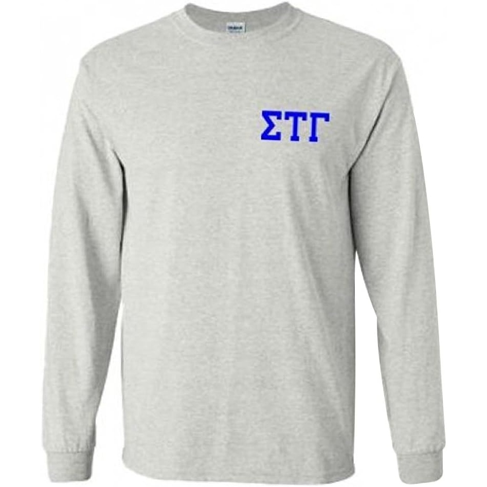 image:imageSigma Tau Gamma World Famous Crest Long Sleeve TShirtLight Grey