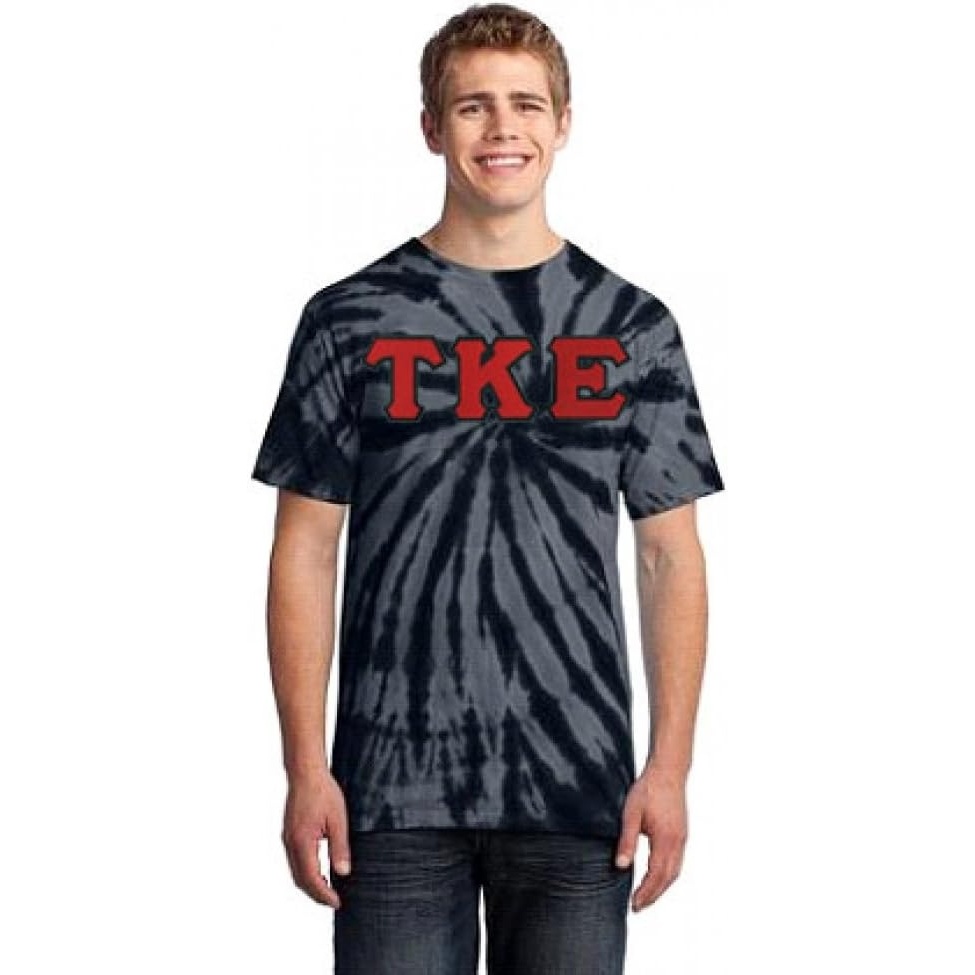 image:imageTau Kappa Epsilon Essential TieDye Lettered TeeBlack