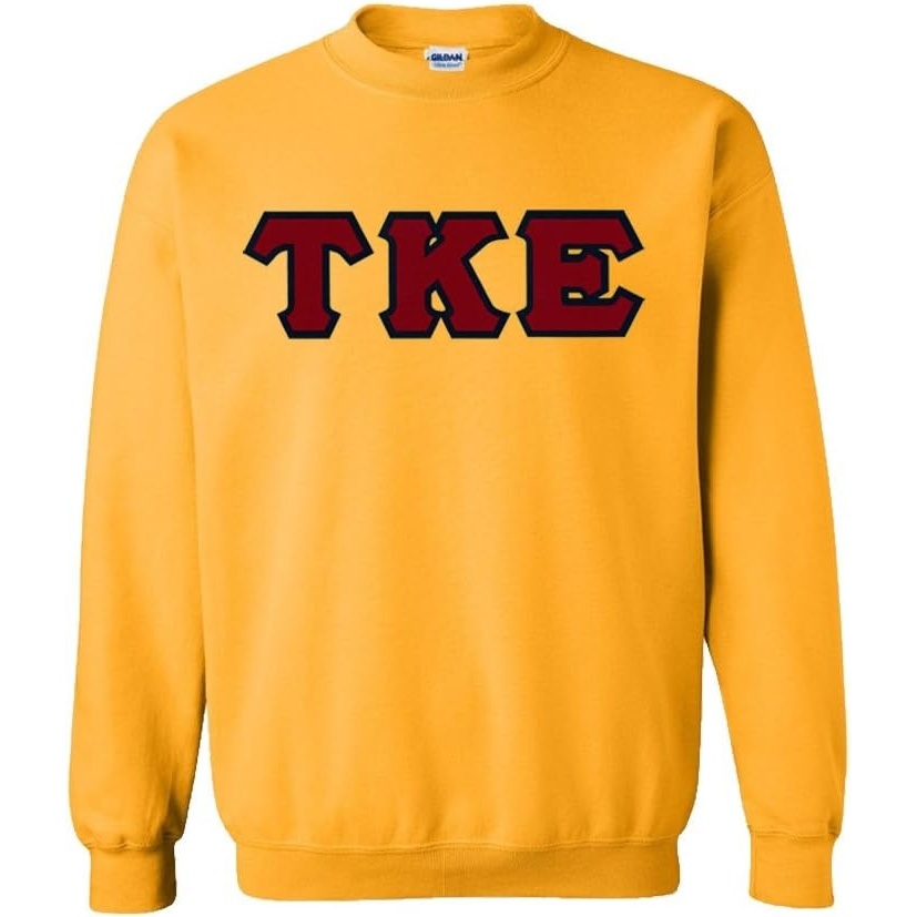 image:imageTau Kappa Epsilon Lettered CrewneckAthletic Gold