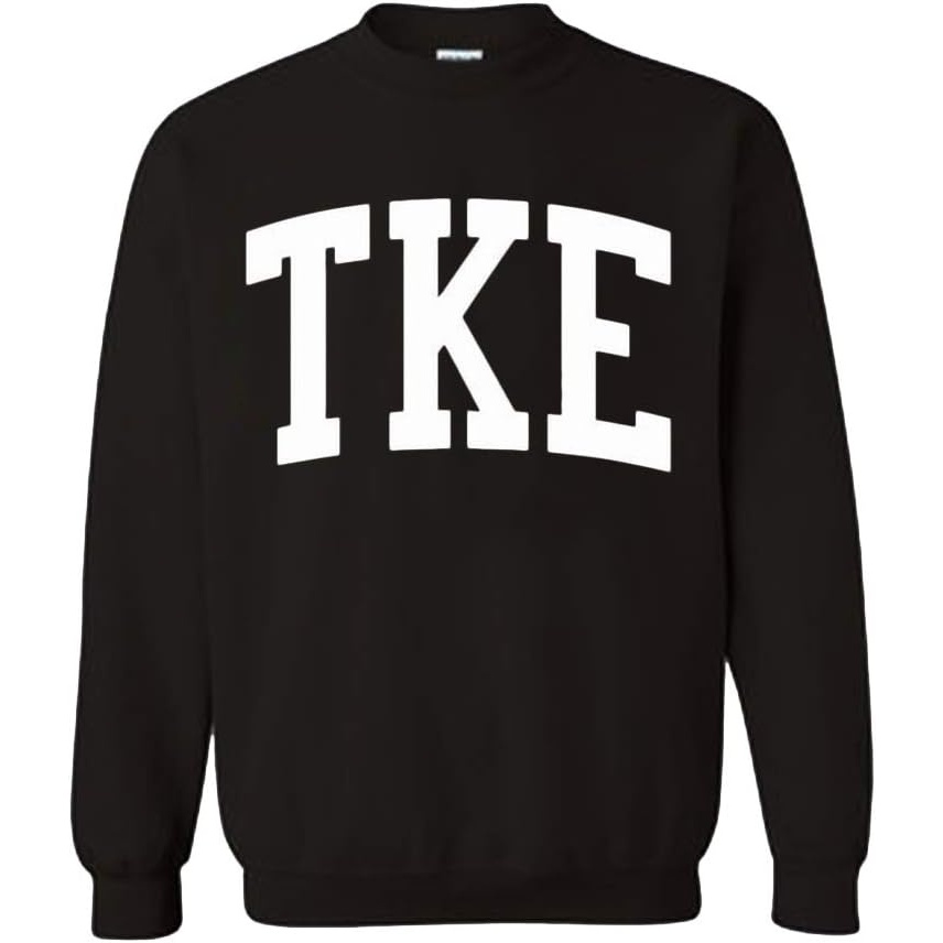 image:imageTau Kappa Epsilon TKE Arched Greek Letter Crewneck Sweatshirt BlackBlack