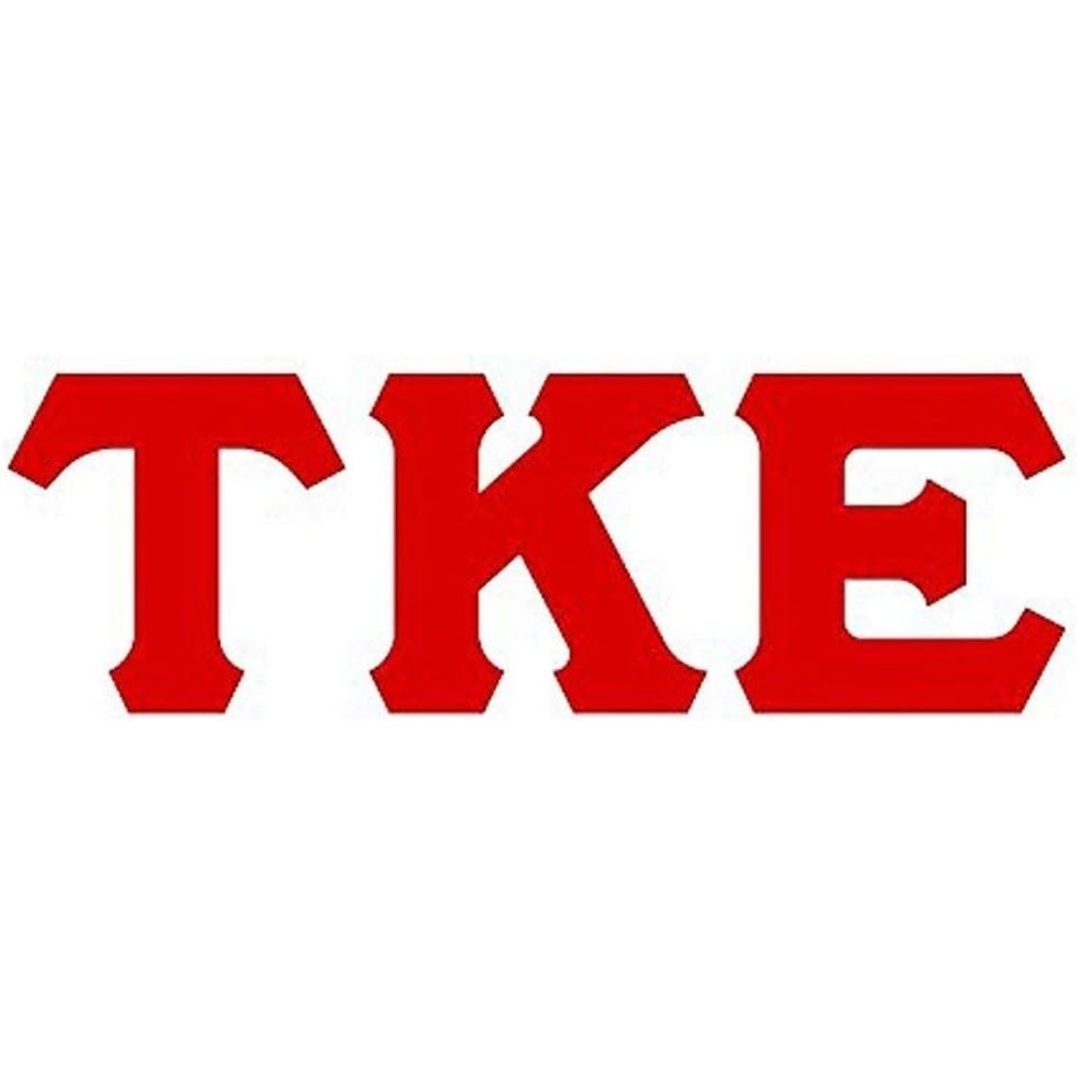 image:imageTau Kappa Epsilon TKE Big Greek Letter Window Sticker Decal 4 Inches RedRed