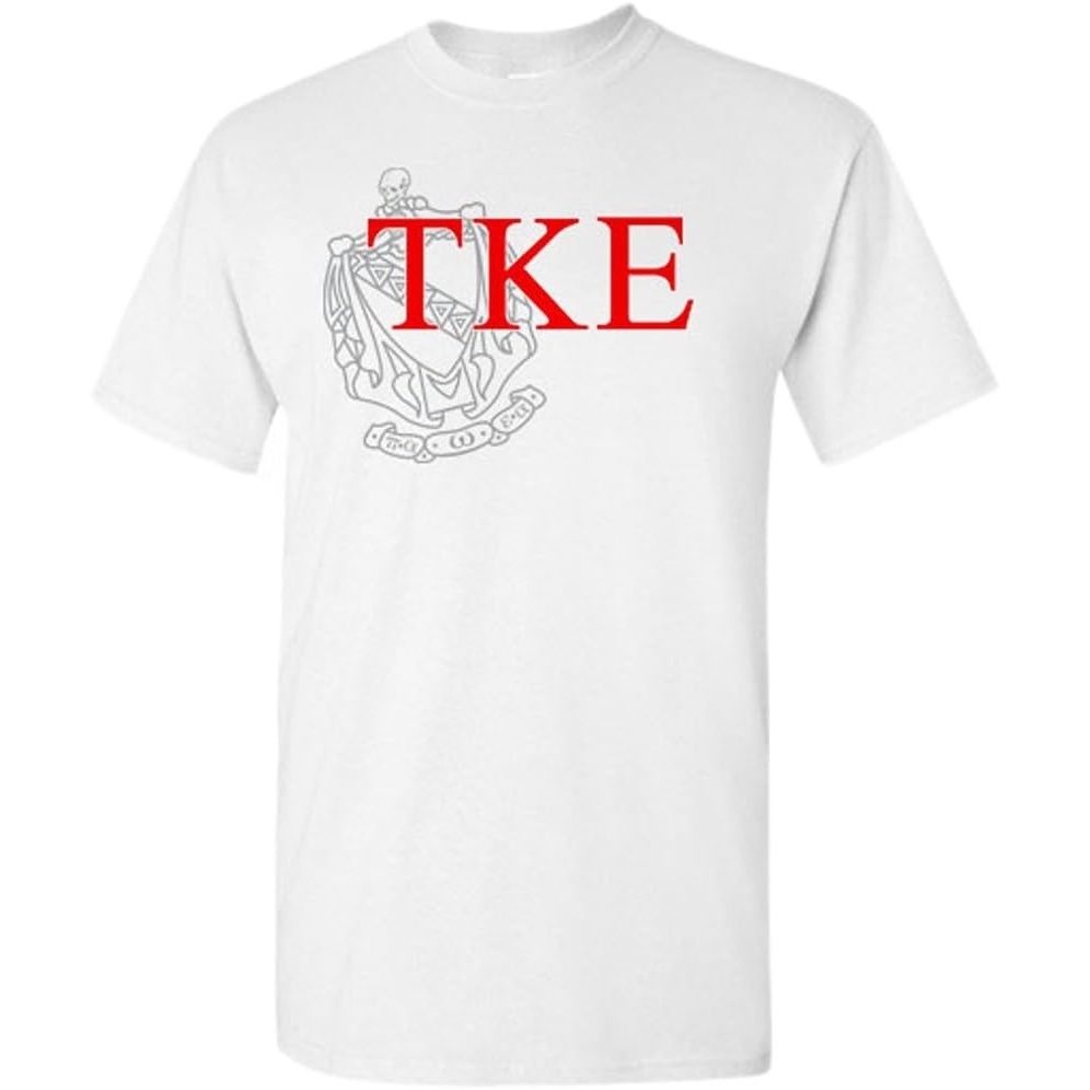 image:imageTau Kappa Epsilon TKE Greek Crest TShirtLight Grey