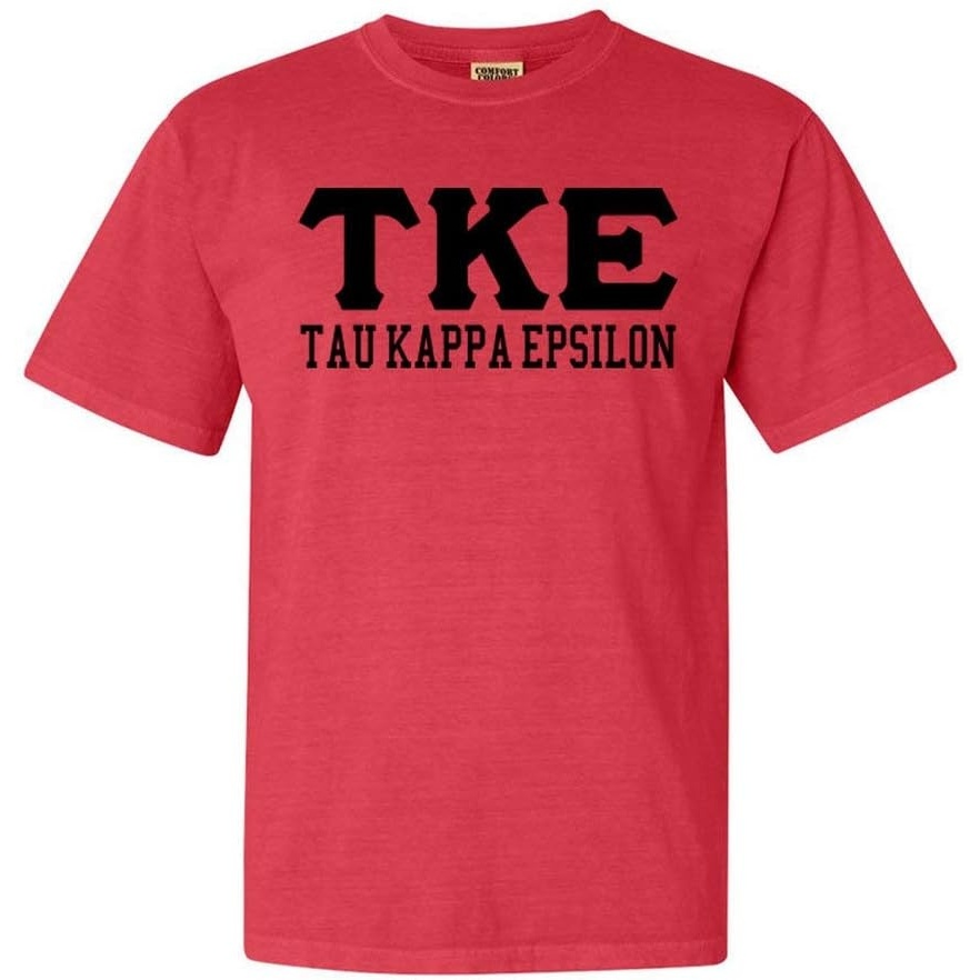 image:imageTau Kappa Epsilon TKE Greek Heavyweight TShirtRed