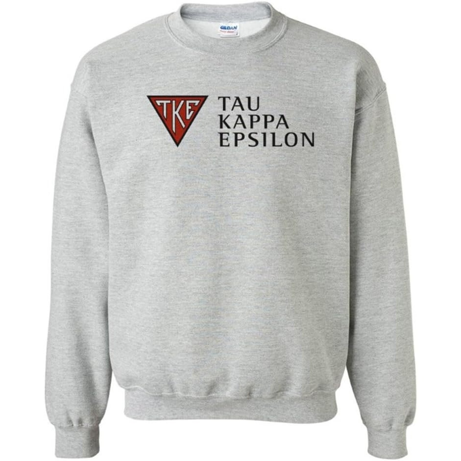 image:imageTau Kappa Epsilon TKE Logo Crewneck SweatshirtSports Grey