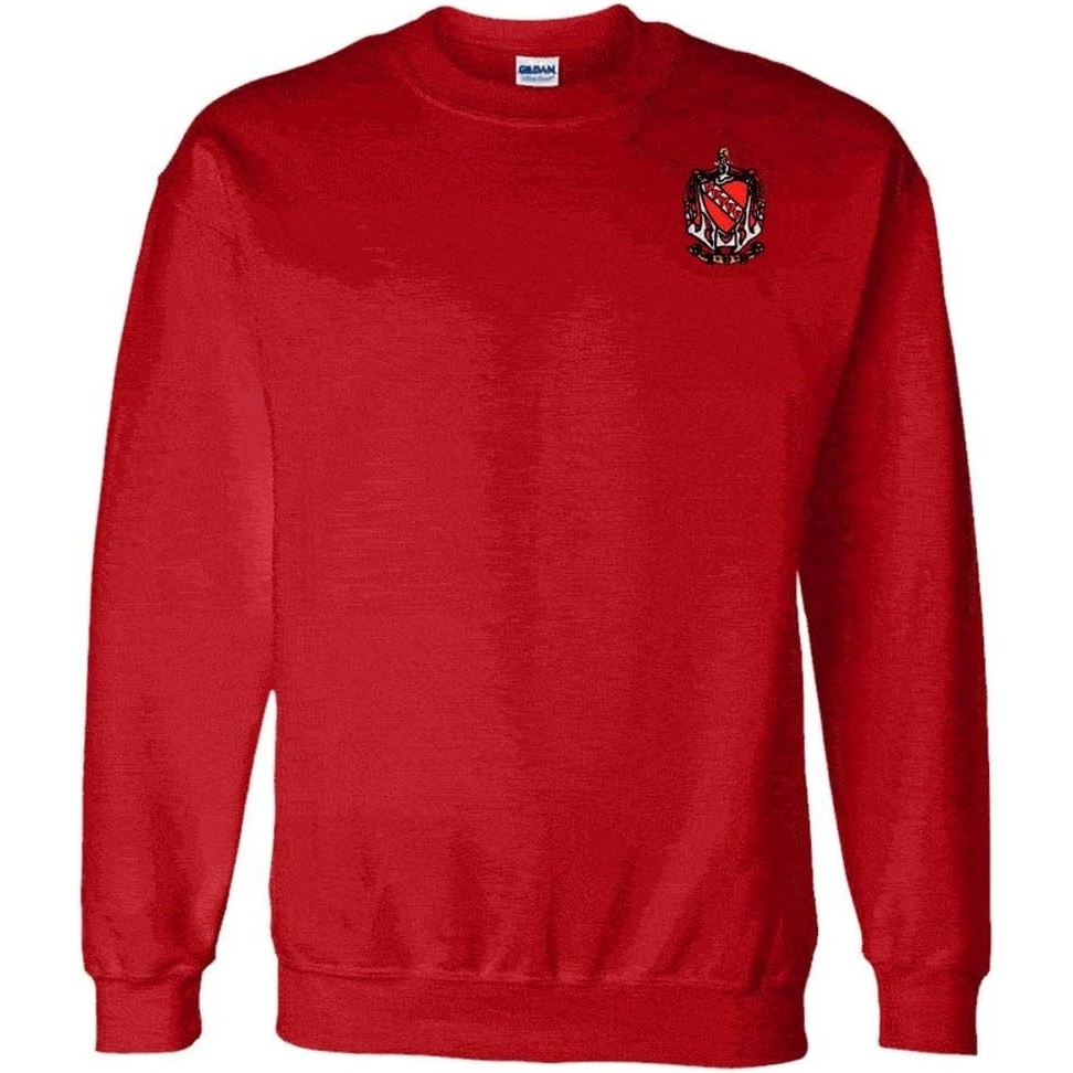 image:imageTau Kappa Epsilon TKE World Famous Crest Shield PATCH Crewneck SweatshirtRed
