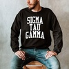 Greekgear Men’s Sigma Tau Gamma BIG TEXT Crewneck Sweatshirt Black(Black)