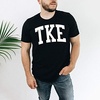 Tau Kappa Epsilon TKE Arched Greek Letter T-Shirt(Black)