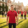 Tau Kappa Epsilon TKE Emblem Polo(White)