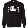 Greekgear Men’s Sigma Pi Nickname Arched Crewneck Sweatshirt Black(Black)