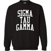 Greekgear Men’s Sigma Tau Gamma BIG TEXT Crewneck Sweatshirt Black(Black)