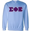 Greekgear Sigma Phi Epsilon Lettered Crewneck(Light Blue)