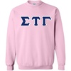 Greekgear Sigma Tau Gamma Lettered Crewneck(Light Pink)
