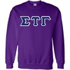 Greekgear Sigma Tau Gamma Lettered Crewneck(Purple)