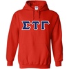 Greekgear Sigma Tau Gamma Lettered Hooded Sweatshirt(Orange)