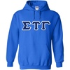 Greekgear Sigma Tau Gamma Lettered Hooded Sweatshirt(Royal Blue)