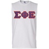 Sigma Phi Epsilon Lettered Sleeveless Tee(White)