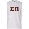 Sigma Pi Lettered Sleeveless Tee(White)