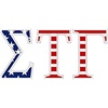 Sigma Tau Gamma American Flag Greek Letter Sticker – 2.5″ Tall