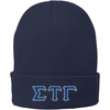 Sigma Tau Gamma Big Greek Lettered Knit Cap(Navy Blue)