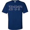 Sigma Tau Gamma Fraternity Crest Twill Letter Tee(Navy Blue)