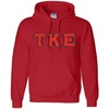 Tau Kappa Epsilon Lettered Hooded Sweatshirt(Red)