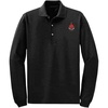 Tau Kappa Epsilon TKE Emblem Long Sleeve Polo(Black)