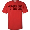 Tau Kappa Epsilon TKE Fraternity Crest Twill Letter Tee(Red)