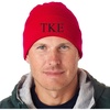 Tau Kappa Epsilon TKE Greek Letter Knit Cap(Red W/Black Thread Color)
